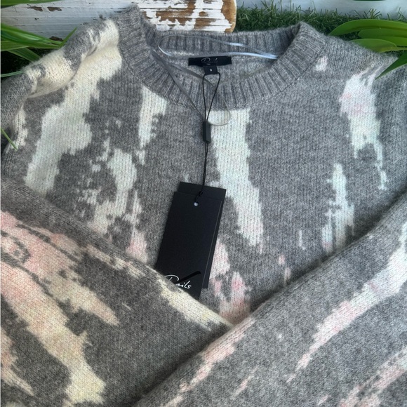 RAILS Virgo Grey Tie Dye Cashmere Pullover Crewneck Sweater size Small S New - Picture 8 of 8